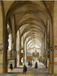 Hendrick van Steenwijck II Intérieur d&#039;une cathédrale gothique