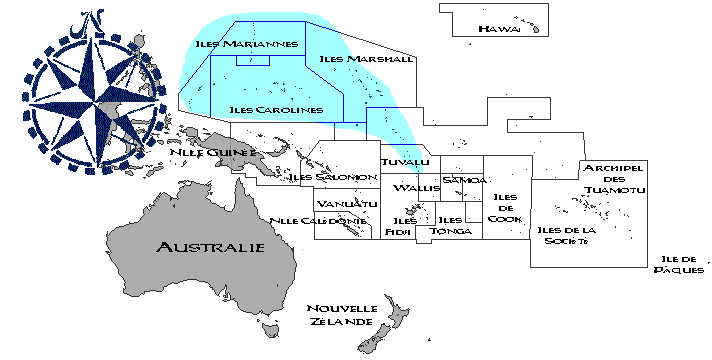 Carte de la Micronésie