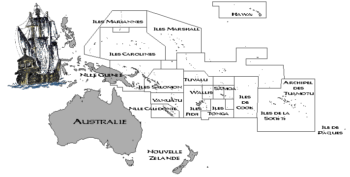 Carte de l'Océanie