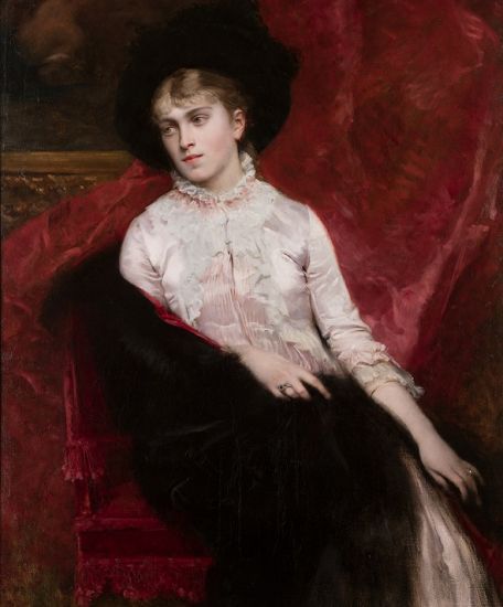 Jules Machard (1839-1900), Portrait de Colette Dumas, huile sur toile, 1883