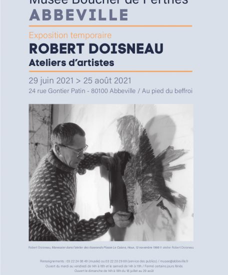 Robert Doisneau, Manessier dans l'atelier des Plasse Le Caisne Houx, 12 novembre 1966