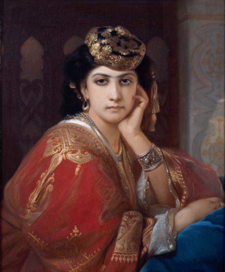 Constant Brochart, Portrait d’Aïcha, une femme d’Abd El Kader, 1866. Achat du musée de Roubaix en 1867.