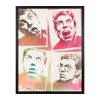 Séries de Quatre Poses  (1983-1984-1985-1986) peinture aérosol et pochoirs sur papier, 65 x 50 cm chaque  © Eric Maes