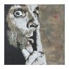 Chuuuttt !!! (2023), techniques mixtes sur toile 100x100cm © Eric Maes