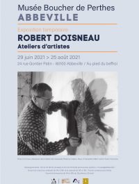 Robert Doisneau, Manessier dans l'atelier des Plasse Le Caisne Houx, 12 novembre 1966