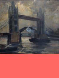 Jacques Emile Blanche, Londres, Tower Bridge, vers 1920, huile sur toile, don de l’artiste en 1932, Cambrai, musée des beaux-arts