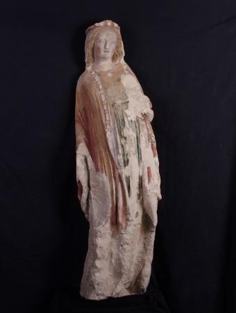 Statue polychromée de la Vierge à l’Enfant