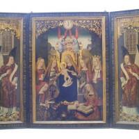 Triptyque de la Vierge entourée de Saintes et d'anges