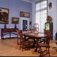 Vaisselier, table, desserte, chaises, Salle à manger Art nouveau